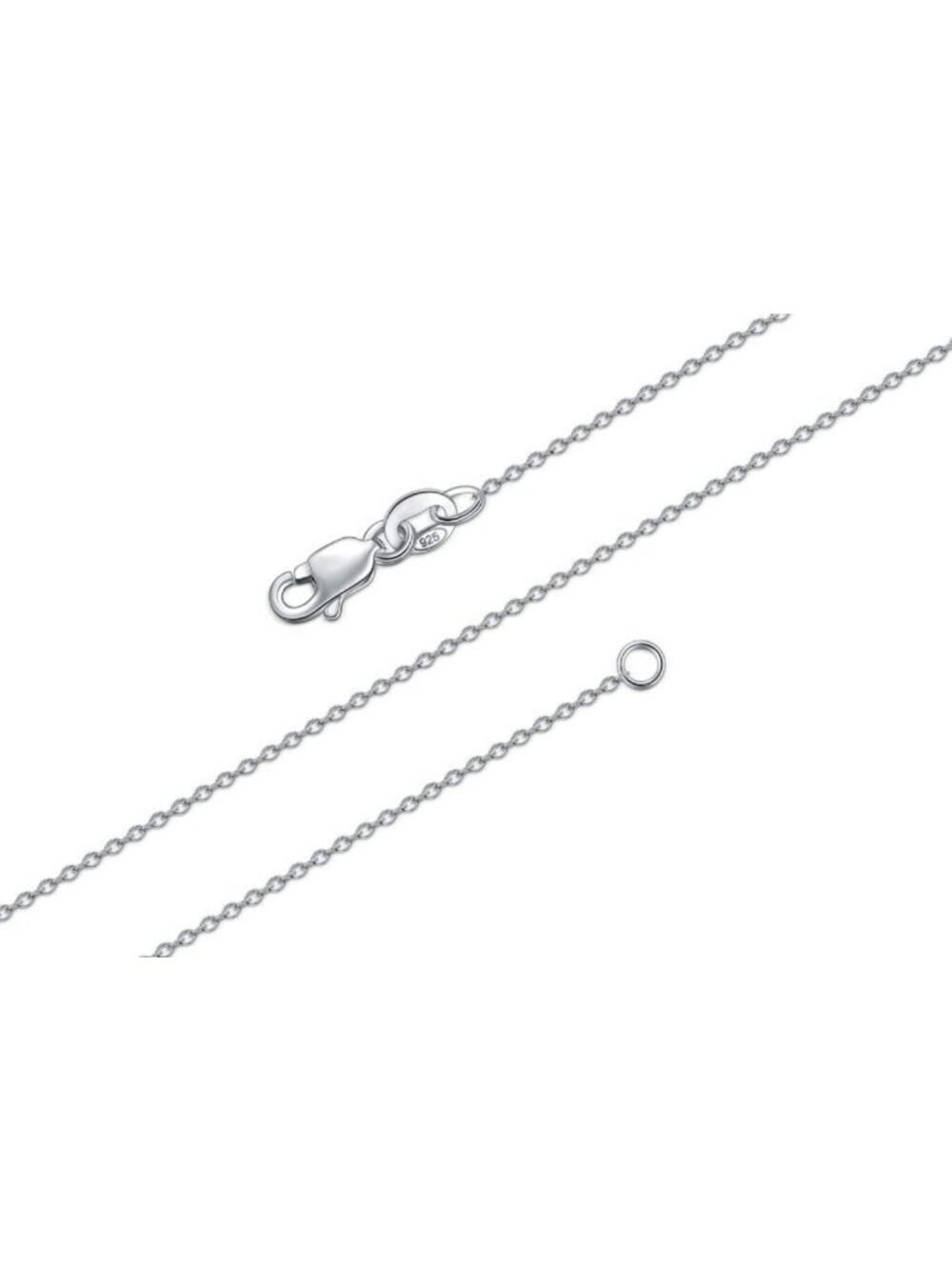 Stylish Cable Chain Necklace in Sterling Silver or Gold Plated, 14-30 Inch
